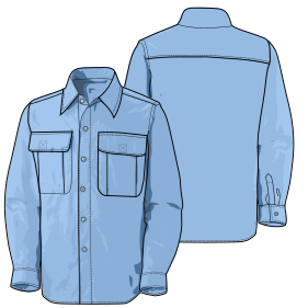 Fashion sewing patterns for MEN Shirts Shirt 7629